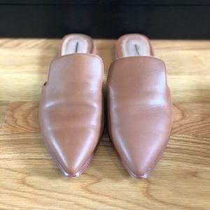Tan leather Mules